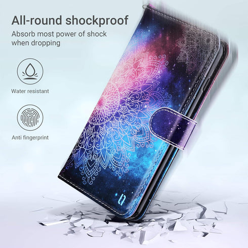 ULAK Wallet Case for iPhone SE 3(2022)/SE(2020)/8/7, Premium Floral PU Leather Flip Case with Card Holder (Mandala)