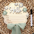 Amyhill Sage Green Bow Hello World Newborn Baby Sign Flower Baby Birth