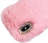 Plush Rabbit Fur Case for iPhone 6/6S, LCHDA Bunny Furry Fluffy Phone Case with Luxury Diamond Bowknot, Pink