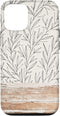 Boho Rustic Botanical Leaf Pattern Vintage Beige Case for iPhone 12/12 Pro