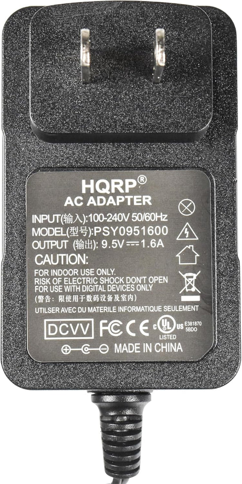 HQRP AC Adapter/Power Supply Compatible with Brother P-Touch AD-60 AD60 PT-1600 PT-1650 PT-1800 PT-1810 PT-1900 PT-1910 PT-2700 PT-2710 Labeling System UL Listed + Euro Plug Adapter