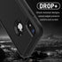 iPhone XR Case - Heavy Duty 3-Layers Shockproof & Dropproof Cover with Tempered Glass Protector (Black) 6.1 Inch