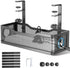Under Desk Cable Management Tray, No Drill Cable Management Box with Clamp for Desk Wire Management - Black