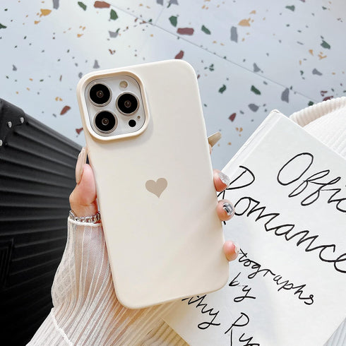 Jmltech Compatible with iPhone 13 Pro Max Case - Heart Phone Case Silicone Cute Slim Durable Shockproof Protective Case