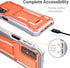 FITO Dual Layer Shockproof Case for Samsung Galaxy A32 5G, with Screen Protector, Built-in Kickstand, Orange