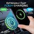 MagSafe Magnetic Phone Mount Wireless Charger | Music Reactive Lights - Car Cell Phone Holder for iPhone 15-12