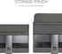 27-28" 3-IN-1 kwmobile Cover Compatible with monitor - Case with Storage for Mouse, Keyboard - Dark Grey