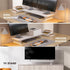 2 Fenge Monitor Stand Riser, Desk Top Shelf for Monitors, Computer Stands for Desk, Wood & Steel Desktop Riser