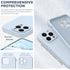 SURPHY iPhone 14 Pro Max Case with Screen Protector, Liquid Silicone Phone Case, Cloud Blue, with Camera Protection