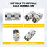 Anina UHF PL259 Male to Male Coax Connector, 2 Pcs Low Loss RF Adapter for CB Ham Radio
