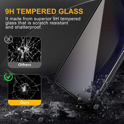 3 Pack Privacy Screen Protector for Samsung Galaxy A54 with 3 Pack Camera Lens Protector, Anti Spy Tempered Glass 9H