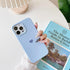 Jmltech Silicone Case for iPhone 13 Pro Max, Slim Blue Heart Design with Soft Microfiber Lining