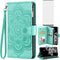 Asuwish Wallet Case for Samsung Galaxy S20 Ultra 5G with Tempered Glass Protector, Flip Card Holder, Green.