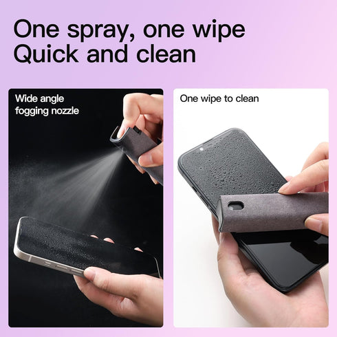 Screen Cleaner Kit | 3 Pcs Two in One Spray and Wipe for Phone/Laptop/Tablet/TV Screens