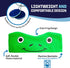 CozyPhones Green Frog Over Ear Headband Headphones - Kids Volume Limited, Thin Speakers & Soft Fleece Design.