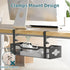 Under Desk Cable Management Tray 2 Pack, No Drill Desk Cable Organizer with Clamp for Standing Desk Wire Management