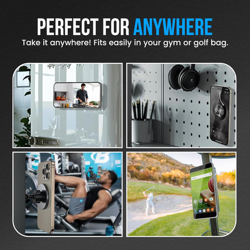 BARENDA N52 Magnetic Phone Holder for Gym with Dual-Sided Super Magnets, Strong Magnetic Phone Mount for All Phones