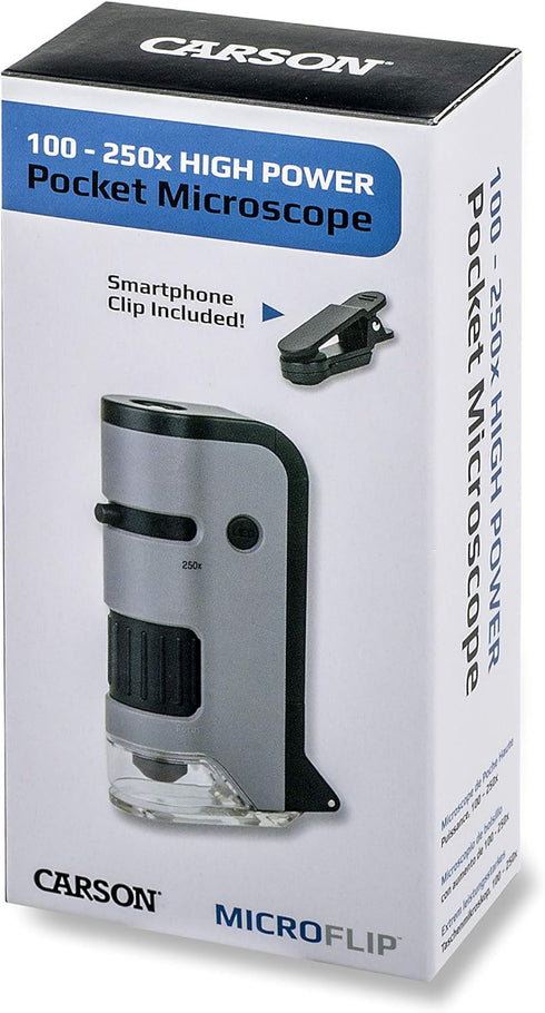 Carson 100x-250x LED MicroFlip Pocket Microscope MP-250