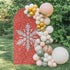 Duskova Living Modern Themed Arch Backdrop Cover 6.6 FT, Winter Watercolor Sparkling Snowflake Pattern