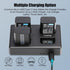 JYJZPB NP-FW50 Battery 3-Pack with Upgraded Triple Slot LCD Charger, Compatible for Sony ZV-E10, Alpha A6000 Series