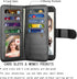 Njjex Wallet Case for Galaxy S7, Luxury PU Leather with 9 Card Slots, Detachable Kickstand, Magnetic Closure (Black)