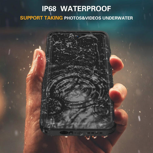 Oterkin Waterproof Case for Samsung Galaxy S21, Built-in Screen Protector, Shockproof Underwater Case, Black