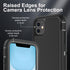 iPhone 11 Case - Heavy Duty 3 in 1 Military Grade Shockproof/Dust Proof with 2 Tempered Glass Protectors (Black/Grey)