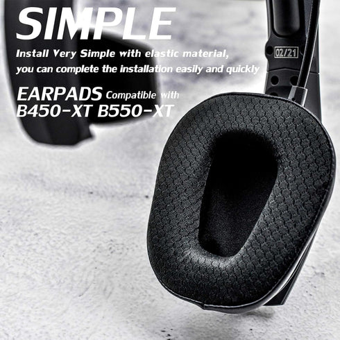 Ear Pads Compatible with B450-XT B550-XT Headset, Microphone Foam with Cooling Gel Breathable Mesh