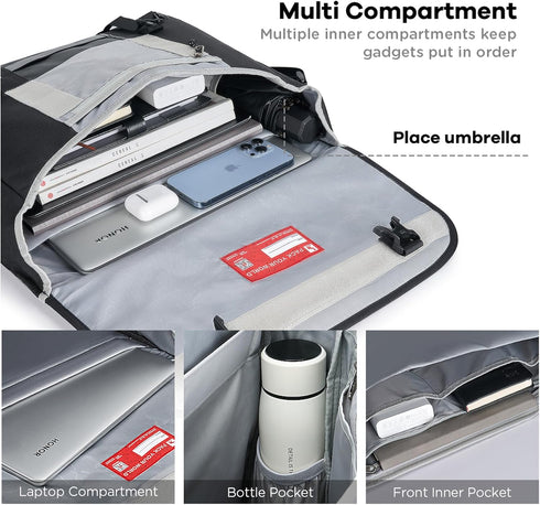 OIWAS 17 Inch Laptop Messenger Bag for Women, Casual Crossbody Satchel Shoulder Bag, College Travel Office Briefcase