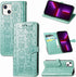 CCSmall PU Leather Flip Wallet Case for iPhone 14 Plus, Cute Cat Dog Cartoon Style with ID Card Holder