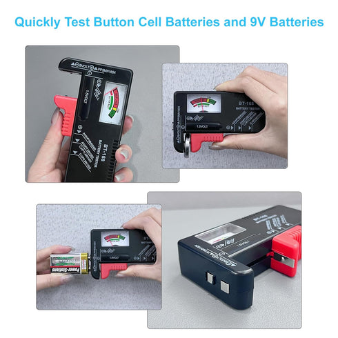 Dlyfull Battery Tester, Universal Battery Checker for AAA AA C D 9V 1.5V Button Cell