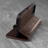 TORRO Dark Brown Premium Leather Wallet Case for iPhone 13 with Kickstand and Card Slots