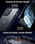 3 in 1 iPhone 11 Pro Max Case, Anti-Yellowing Military-Grade Protection with 2 pcs Screen Protector, Black