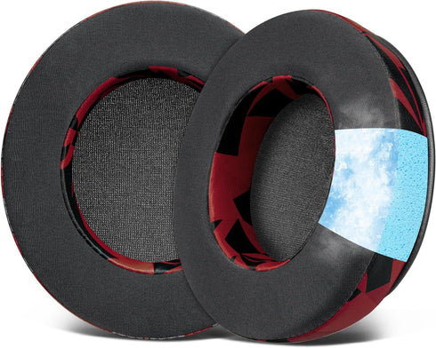 SOULWIT Cooling Gel Earpads Replacement for OneOdio Pro-10/Pro-30/Pro-50/Studio HiFi Headphones, Red Storm