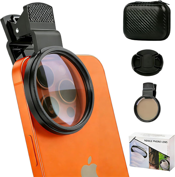 HounaEira 37mm Clip-On CPL Filter Circular Polarizing Lens Kit to Eliminate Glare &