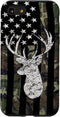 Deer Hunting Camouflage American Flag Whitetail Buck Case for iPhone SE (2020) / 7 / 8