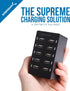 SABRENT 60 Watt 10-Port Family-Sized Desktop USB Rapid Charger, 6 Micro USB Cables, Black