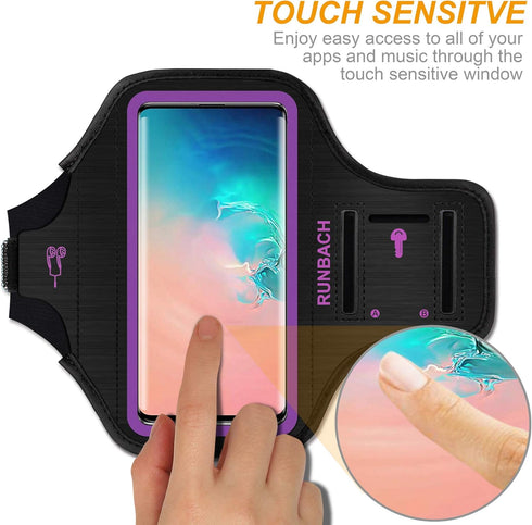 Water Resistant Running Exercise Gym Bag Armband for Samsung Galaxy S25/S24/S23/S22/S21/S20/S10/S9/S8 up to 6.2"