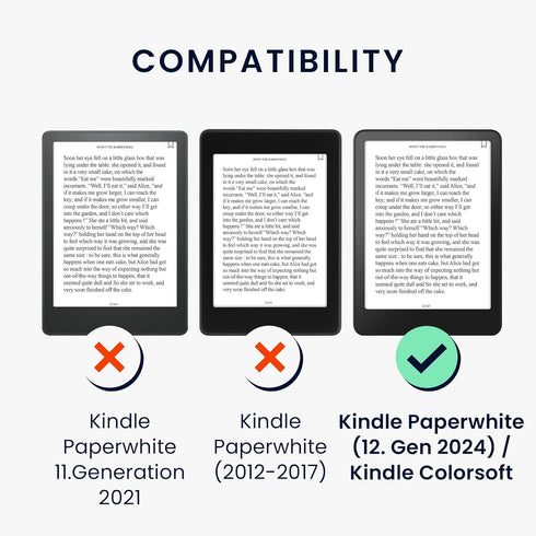 kwmobile (2024)/Colorsoft Cover Compatible with Amazon Kindle Paperwhite Cover - eReader Case - Brushed Heart Grey