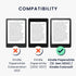 kwmobile (2024)/Colorsoft Cover Compatible with Amazon Kindle Paperwhite Cover - eReader Case - Brushed Heart Grey