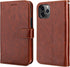 Bocasal Wallet Case for iPhone 12 & 12 Pro, 6.1 inch, Brown, Magnetic Detachable Kickstand, Card Holder, Shockproof