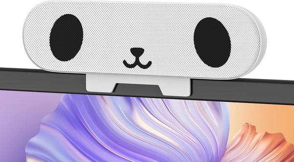 USB Speakers for Desktop Monitor, Single USB Desktop PC Speaker with Loud Sound, Volume Control, White