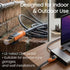 8 6ft, 40Gbps 2000MHz 26AWG Cat8 RJ45 PS5 Cat Ethernet Cable High Speed LAN Cables Shielded, Heavy Duty Outdoor Indoor