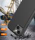 Diverbox Heavy Duty iPhone 15 Case (Black) - Shockproof, Dropproof, with Tempered Glass Screen Protector, 6.1"