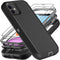 iPhone 11 Case - Heavy Duty 3 in 1 Military Grade Shockproof/Dust Proof with 2 Tempered Glass Protectors (Black/Grey)