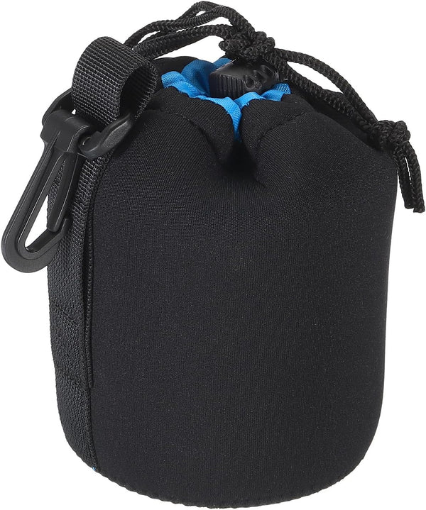 PATIKIL Camera Lens Bag - 3.3" ID x 5.5" H Drawstring Pouch - Thick Protective Neoprene for DSLR Camera Lens