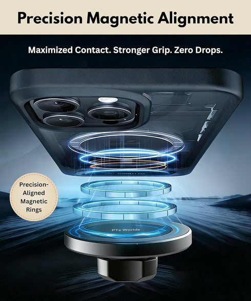 PTz Worlds Cup Phone Holder for Car, Magnetic Compatible with MagSafe, Secure Magnetic Mount, Stability-Enhanced