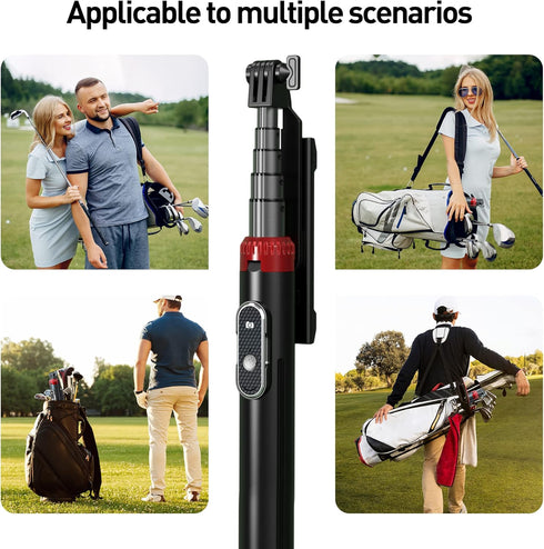 EUG-PRODUCTS 62" Phone Tripod & Selfie Stick for Golf Training, Extendable Cell Phone Tripod Stand with Wireless Remote