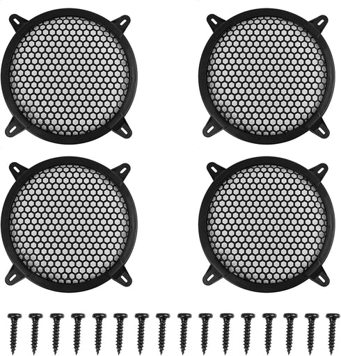 X AUTOHAUX 4pcs Grill Cover, 8 Inch Mesh Protector for Car Speaker Woofer Subwoofer