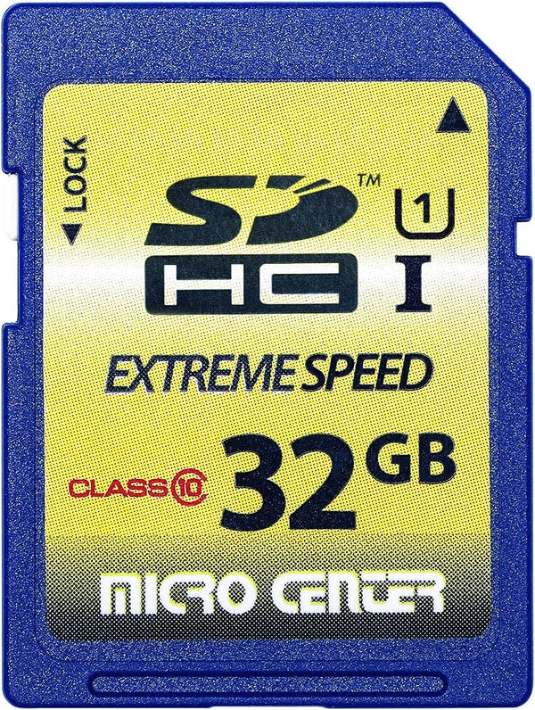 32GB Class 10 SDHC Flash Memory Card, Full Size SD Card USH-I U1 for Trail Camera by Micro Center